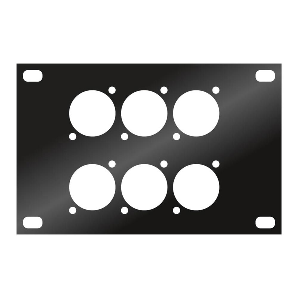 Audio Metalz SBP6D stageboxplaat 6x D-size afbeelding