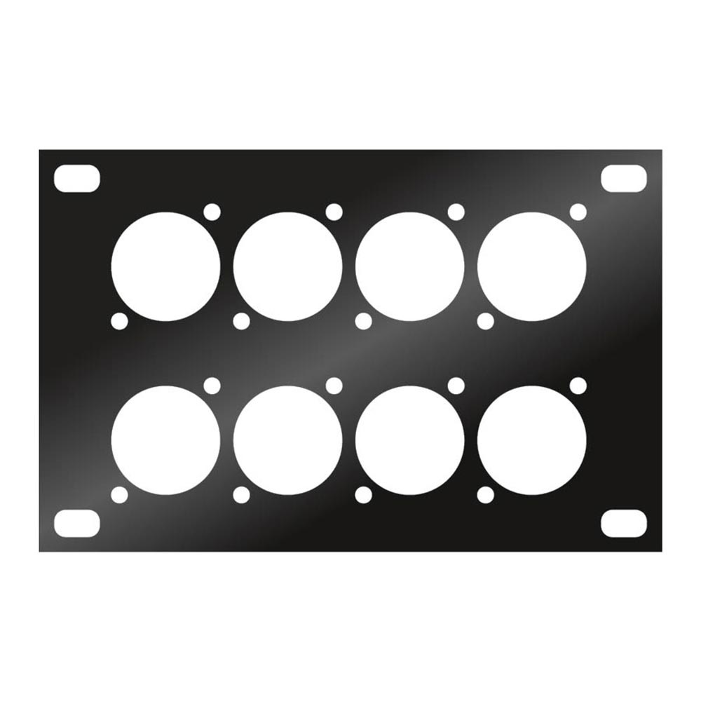 Audio Metalz SBP8D stageboxplaat 8x D-size afbeelding