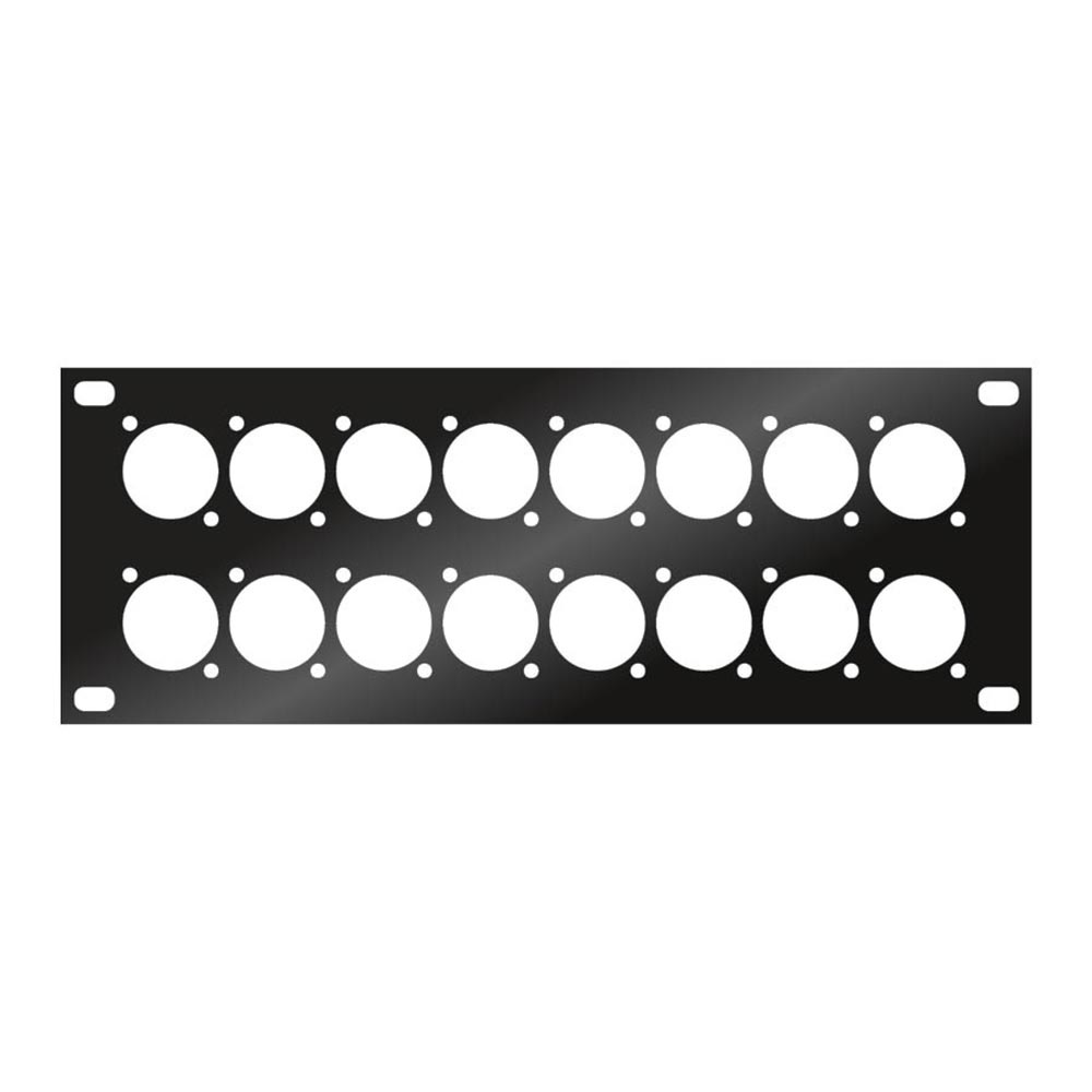 Audio Metalz SBP16D stageboxplaat 16x D-size afbeelding
