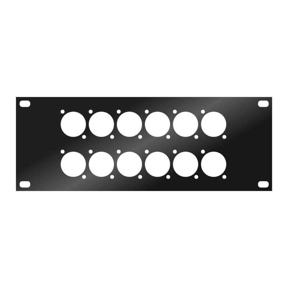 Audio Metalz SBP12D stageboxplaat 12x D-size afbeelding