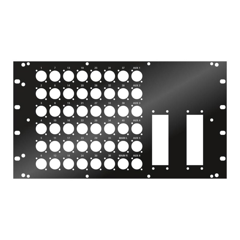 Audio Metalz SBP40>8/2H stageboxplaat 40+8x D-size + 2x Harting 108p SBP40>8/2H stageboxplaat 40+8x D-size + 2x Harting 108p