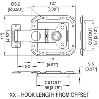 L0747/50z groot overslagslot met 50mm lip