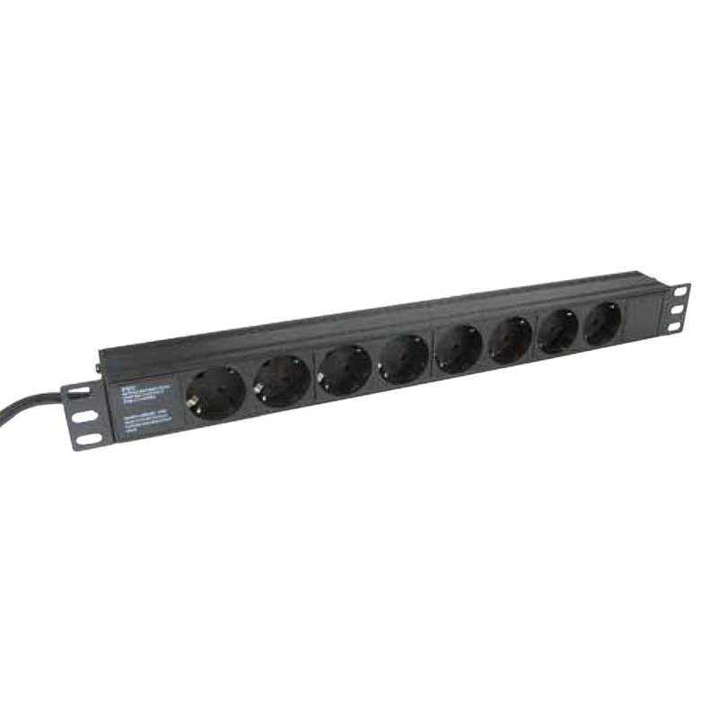 PDU-EU-8 8-weg 19 inch stekkerdoos 1HE