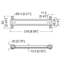 H1008 leather-look handvat zwart
