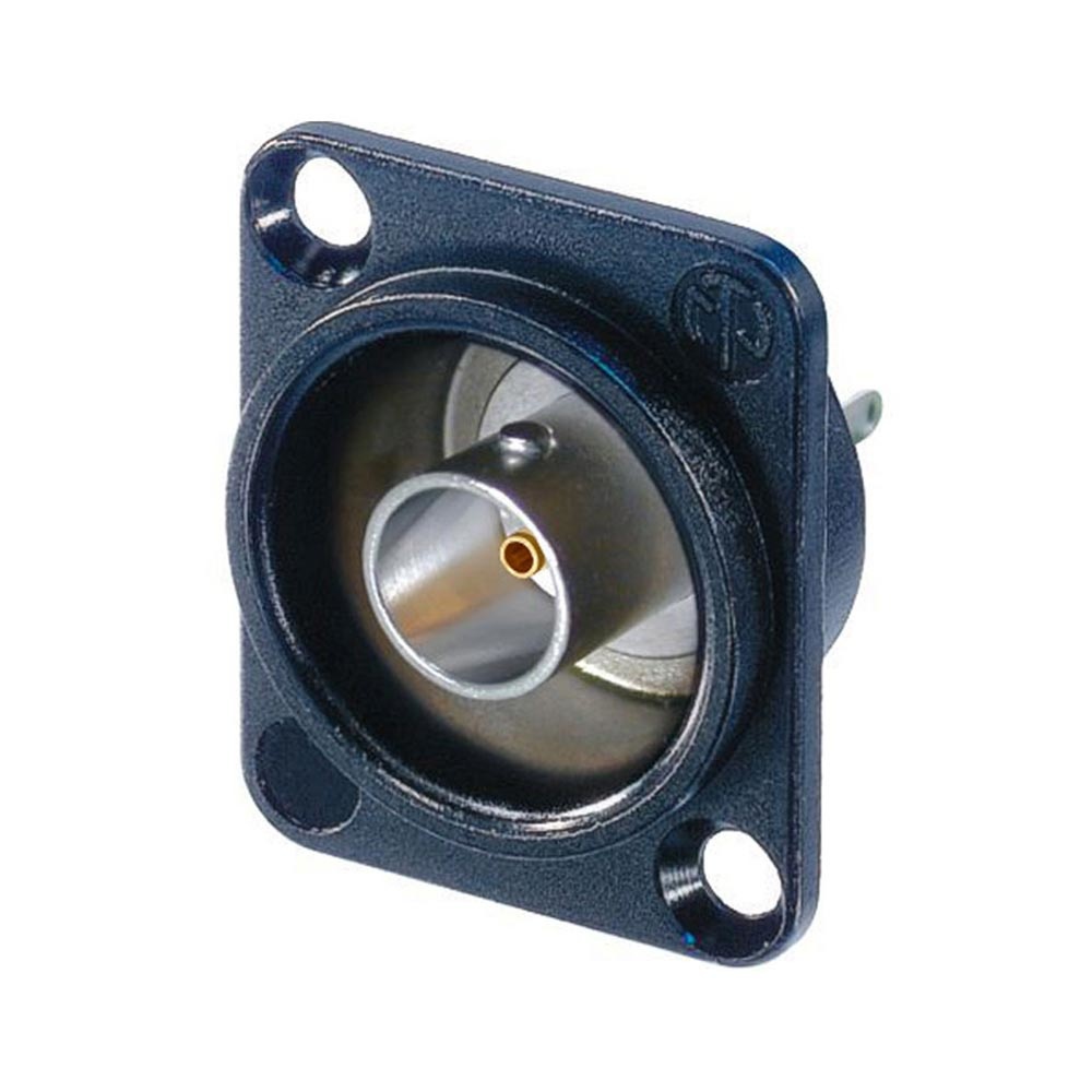 Neutrik NBB75DSGB BNC chassisdeel soldeercontacten zwart afbeelding