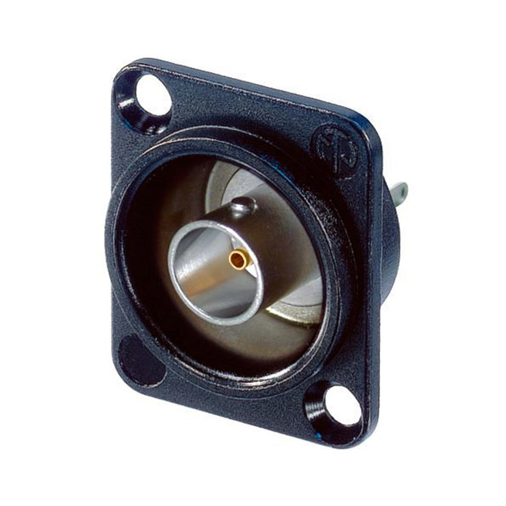 Neutrik NBB75DSIB BNC chassisdeel soldeercontacten zwart afbeelding