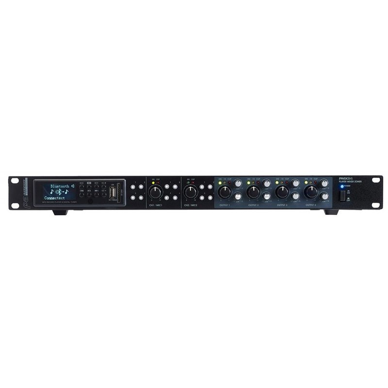 PMX34 zonemixer & mediaspeler met usb, bt & tuner