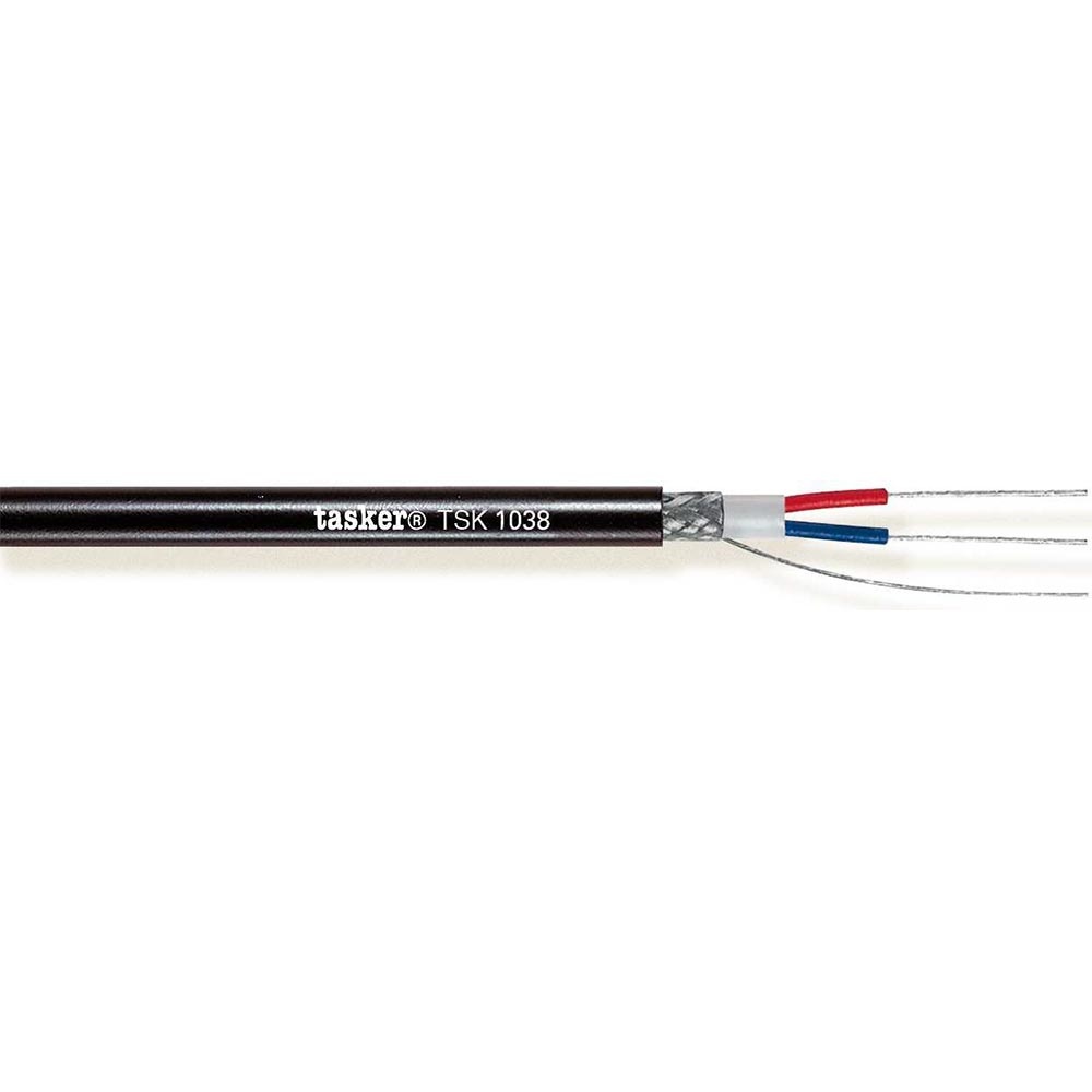 Tasker TSK1038 PVC digitale audio DMX-kabel 110 ohm 2x0,35 100m afbeelding
