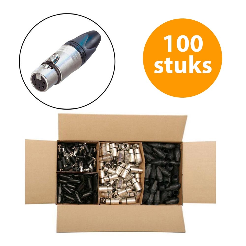 Neutrik NC3FXX Female XLR kabeldeel 3p 100 stuks afbeelding