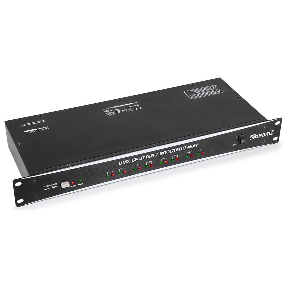 BeamZ 8-weg DMX splitter & booster 19 inch 1HE afbeelding