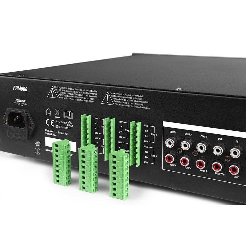PRM606 100 volt 6-zone versterker 6x 60W