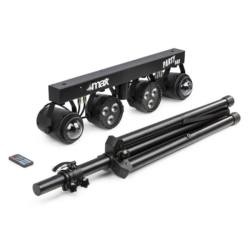Max PartyBar1 met 2 RGBW LED-parren & 2 Jellymoons op statief PartyBar1 met 2 RGBW LED-parren & 2 Jellymoons op statief