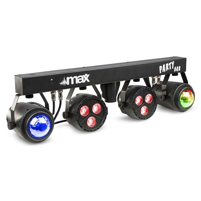 Max PartyBar1 met 2 RGBW LED-parren & 2 Jellymoons op statief PartyBar1 met 2 RGBW LED-parren & 2 Jellymoons op statief