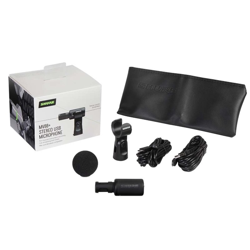 Shure MV88+ stereo USB-microfoon MV88+ stereo USB-microfoon