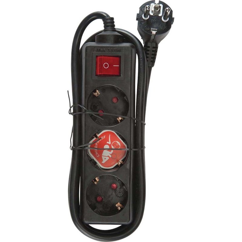 3-weg stekkerdoos met schakelaar 1,4m