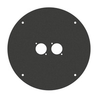 Adam Hall 70225D2 plaat voor 70225 met 2x D-size gat 70225D2 plaat voor 70225 met 2x D-size gat
