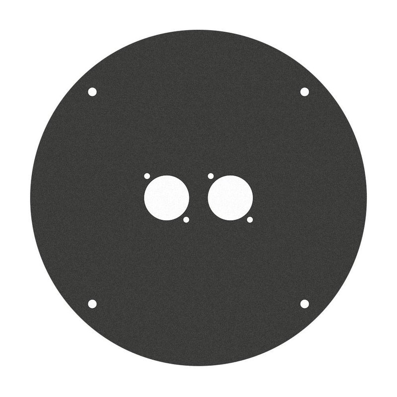 Adam Hall 70225D2 plaat voor 70225 met 2x D-size gat 70225D2 plaat voor 70225 met 2x D-size gat