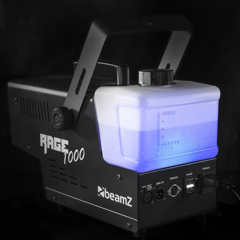 Rage 1000LED rookmachine met RGB licht & draadloze afstandsbediening