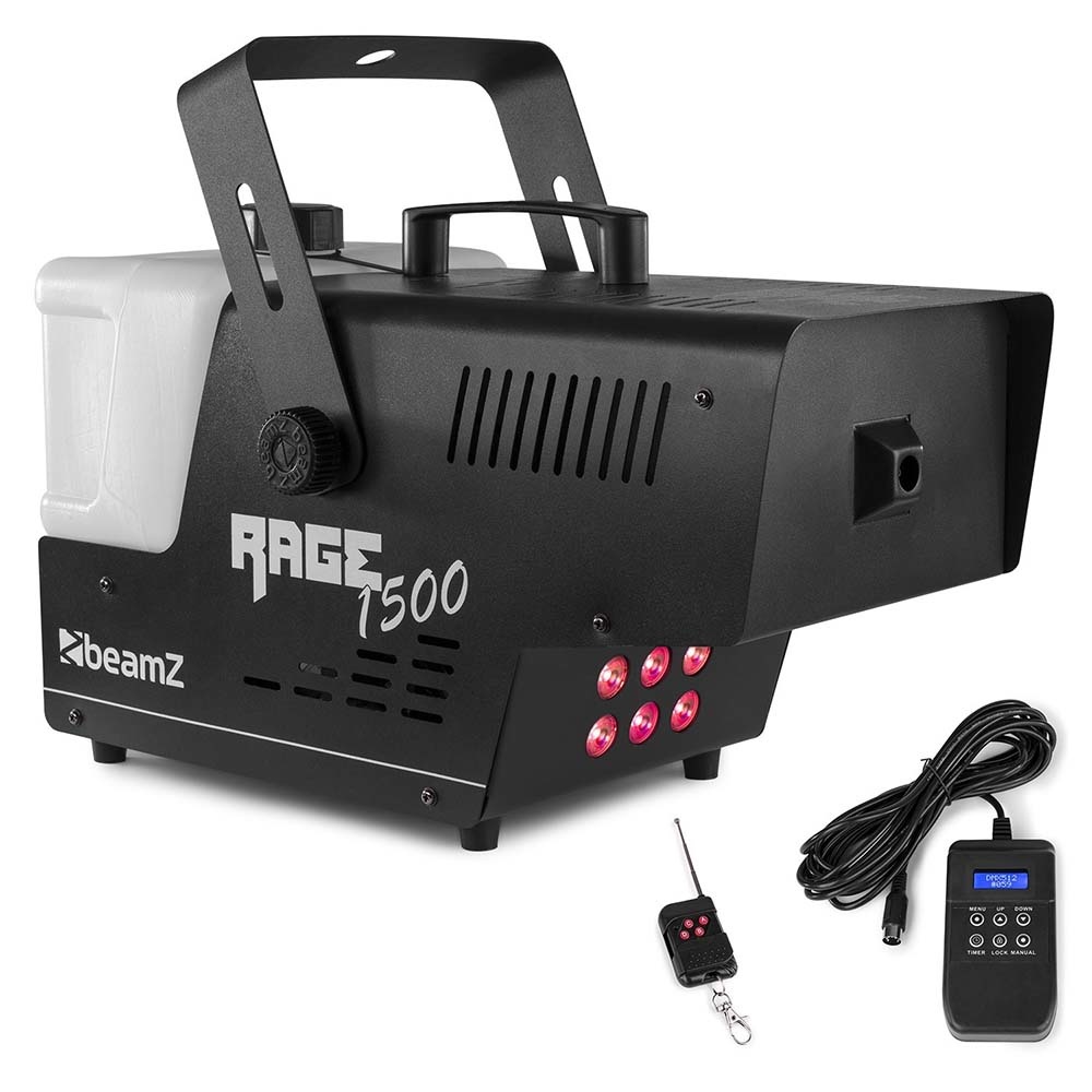 BeamZ Rage 1500LED rookmachine met RGB licht & draadloze afstandsbediening afbeelding