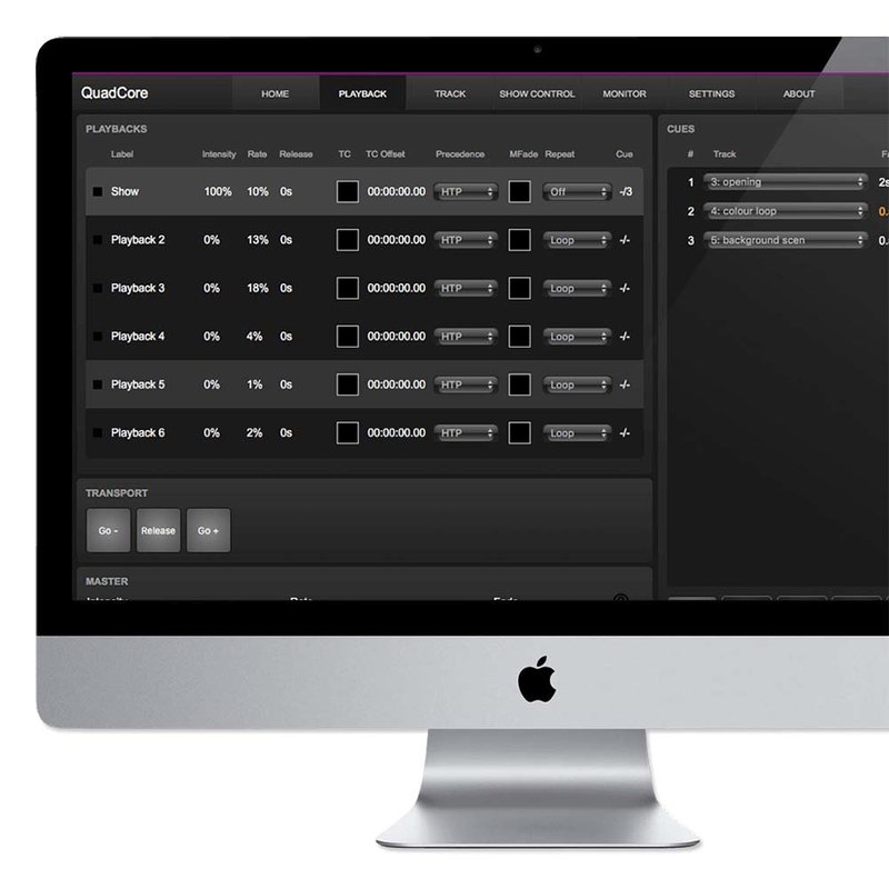 QuadCore DMX lichtcontroller & interface 2048 kanalen