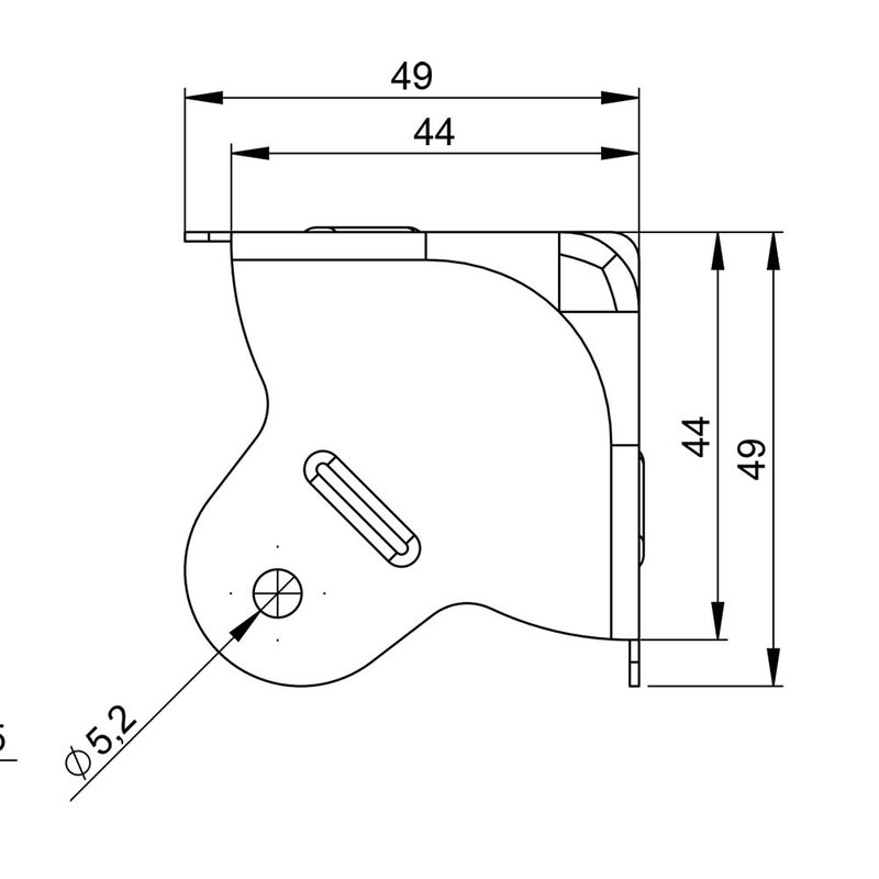 Adam Hall 4004 Platte hoek groot 4004 Platte hoek groot