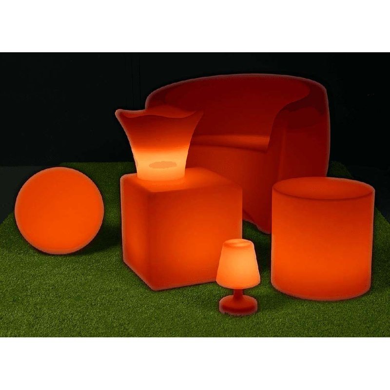 C-40 decoratieve lichtkubus op accu 40cm 16 kleuren