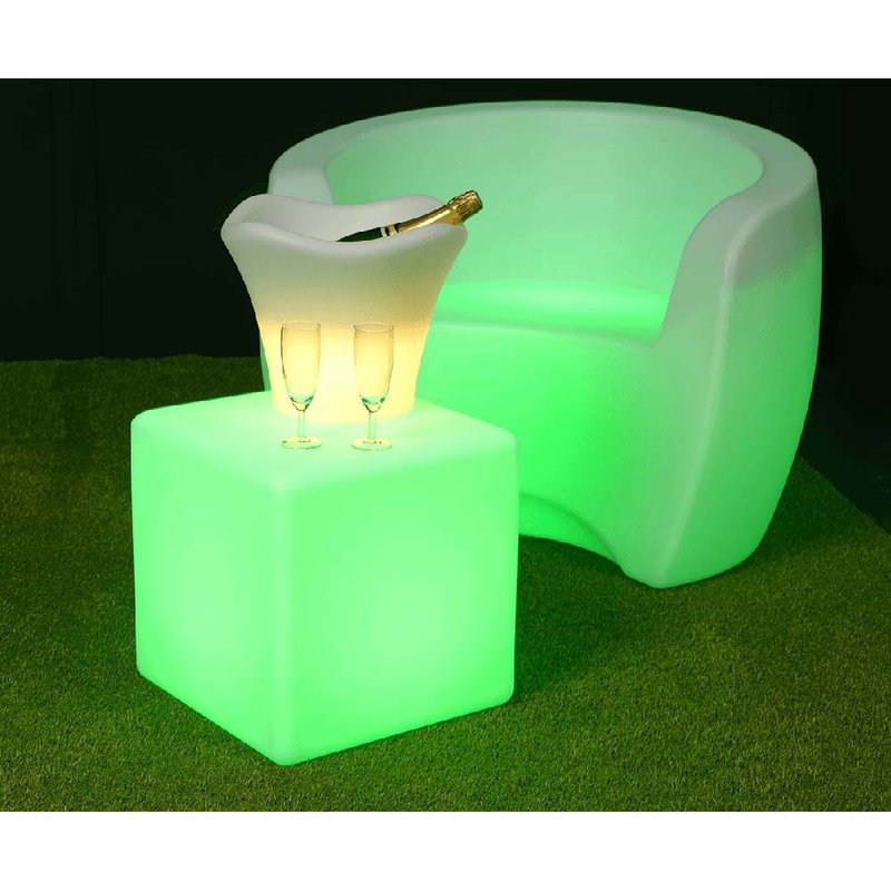 C-40 decoratieve lichtkubus op accu 40cm 16 kleuren