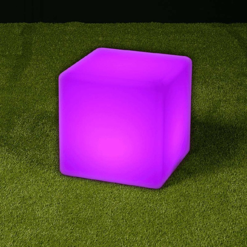 C-40 decoratieve lichtkubus op accu 40cm 16 kleuren