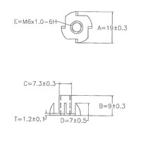 M6 Inslagmoer (10 stuks)