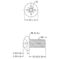 Adam Hall M6x20mm bout zwart (20 stuks) M6x20mm bout zwart (20 stuks)