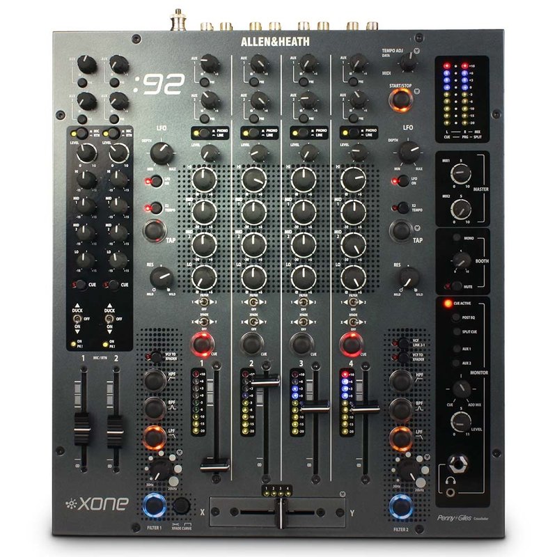 Xone:92 6-kanaals dj-mixer zwart