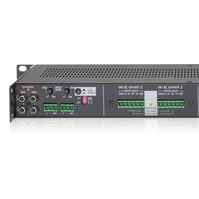 REVAMP2120T 2-kanaals 100 volt 2x 120W zoneversterker