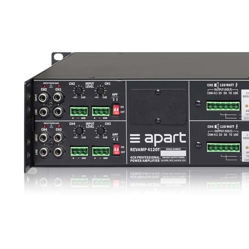 REVAMP4120T 4-kanaals 100 volt 4x 120W zoneversterker