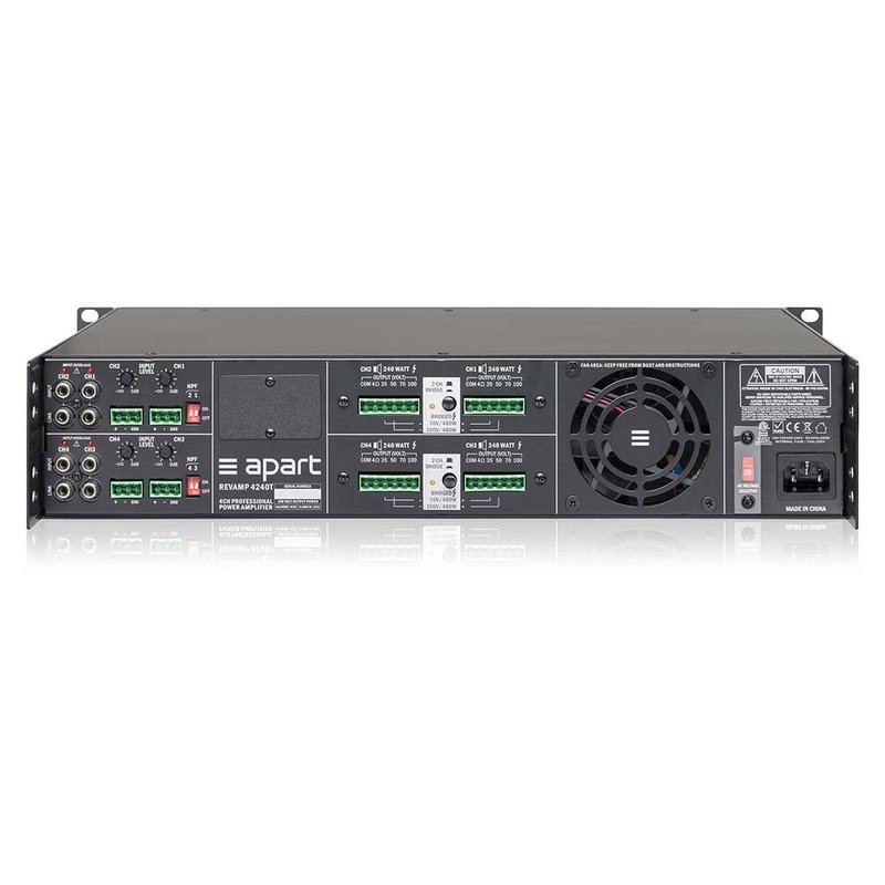 REVAMP4240T 4-kanaals 100 volt 4x 240W zoneversterker