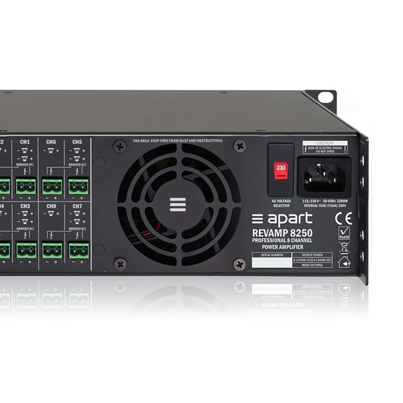 REVAMP8250 8-kanaals 8x 250W digitale zoneversterker