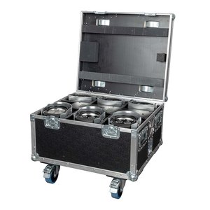 Showtec Eventspot 1600 Q4 set met 6 zilver spots in flightcase