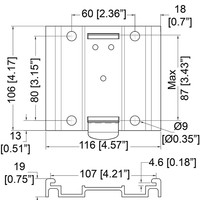 Penn Elcom W0090/HD bevestigingsplaat voor zwenkwielen W0090/HD bevestigingsplaat voor zwenkwielen