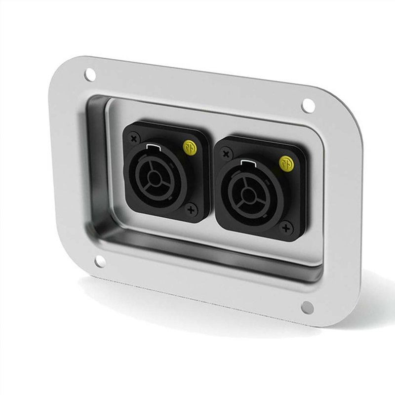 Penn Elcom D0941K-TR-2 inbouwschotel 2x gat voor powerCON TRUE1 zwart D0941K-TR-2 inbouwschotel 2x gat voor powerCON TRUE1 zwart