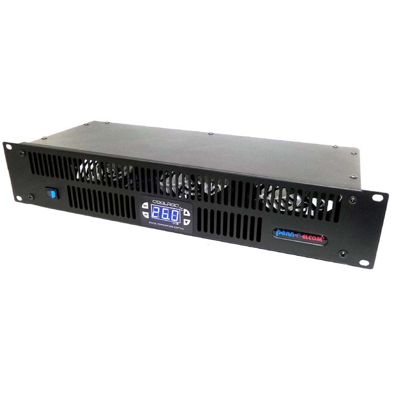 CRC02-DTC 19 inch ventilator-unit met thermostaat 2HE