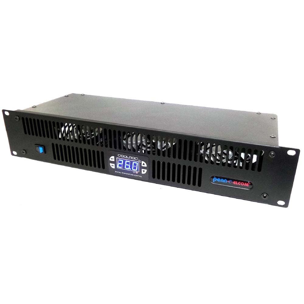 Penn Elcom CRC02-DTC 19 inch ventilator-unit met thermostaat 2HE afbeelding