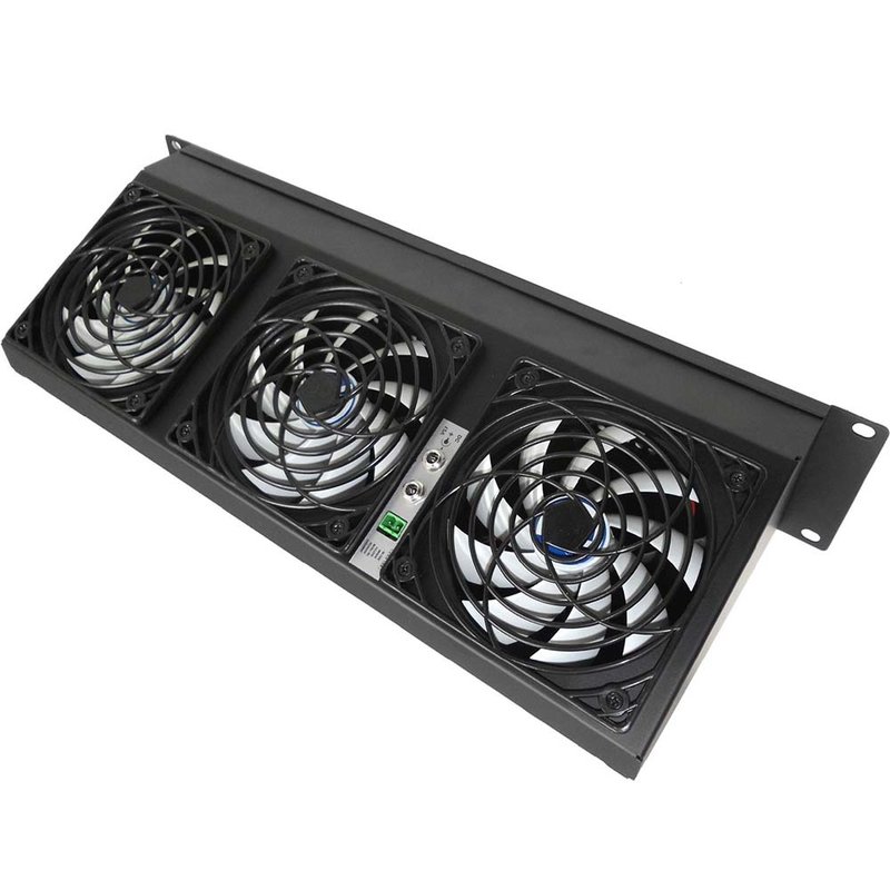 CRC02-DTC 19 inch ventilator-unit met thermostaat 2HE