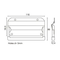 H1080 opbouwhandvat met veer