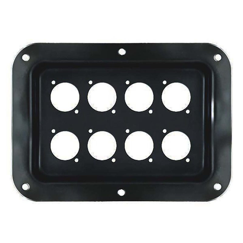 Penn Elcom D022K inbouwschotel 8x D-size zwart D022K inbouwschotel 8x D-size zwart