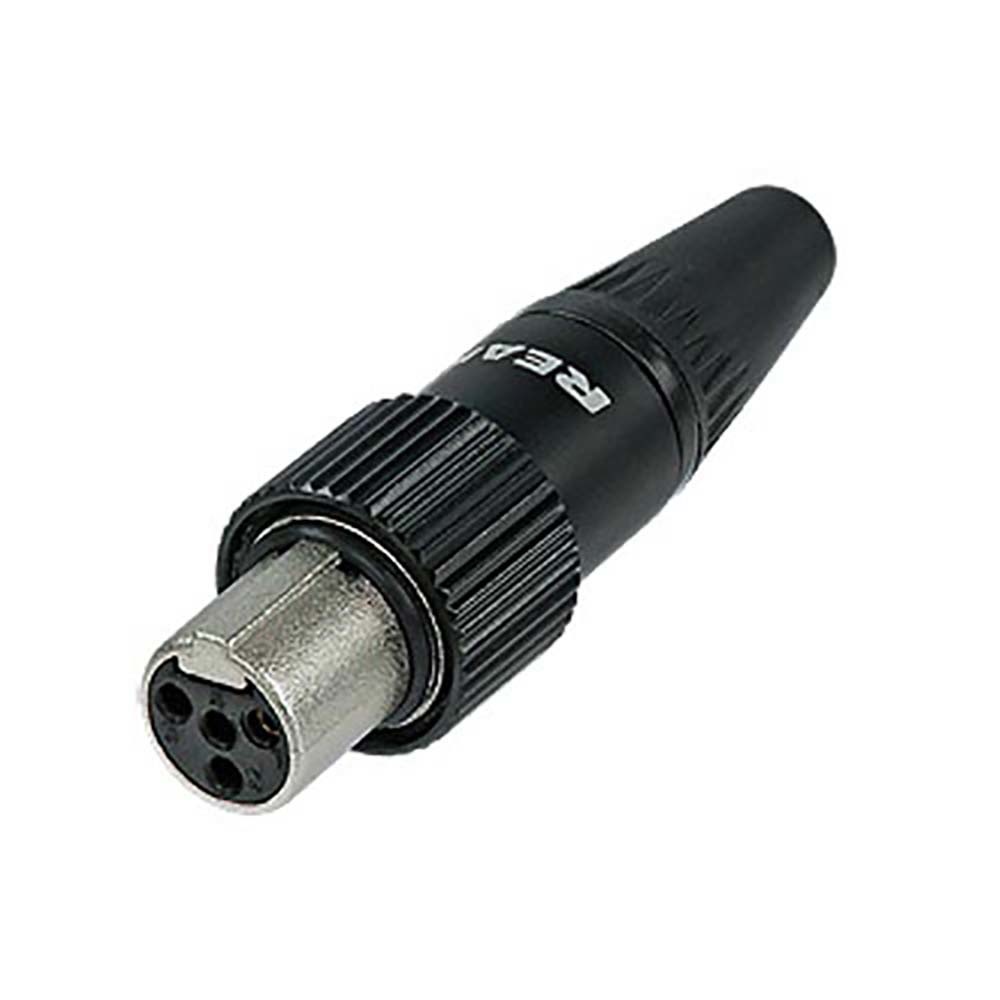 Rean RT4FCT-B mini XLR kabeldeel female 4-polig met schroefsluiting afbeelding