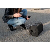 PSS-106 mobiele geluidsset op accu met draadloze microfoon, BT & MP3