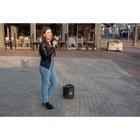 PSS-106 mobiele geluidsset op accu met draadloze microfoon, BT & MP3