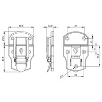 1909 Medium opbouwsluiting met slot