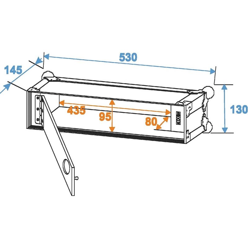 Flightcase voor draadloze ontvangers 2HE
