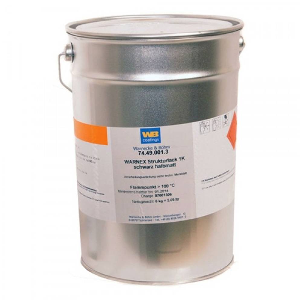 Penn Elcom Warnex verf zwarte spetterlak voor luidsprekers 6kg afbeelding