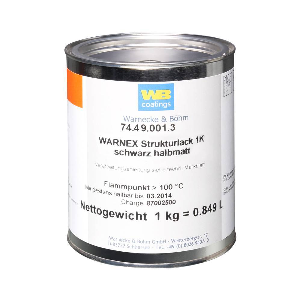 Penn Elcom Warnex verf zwarte spetterlak voor luidsprekers 1kg afbeelding